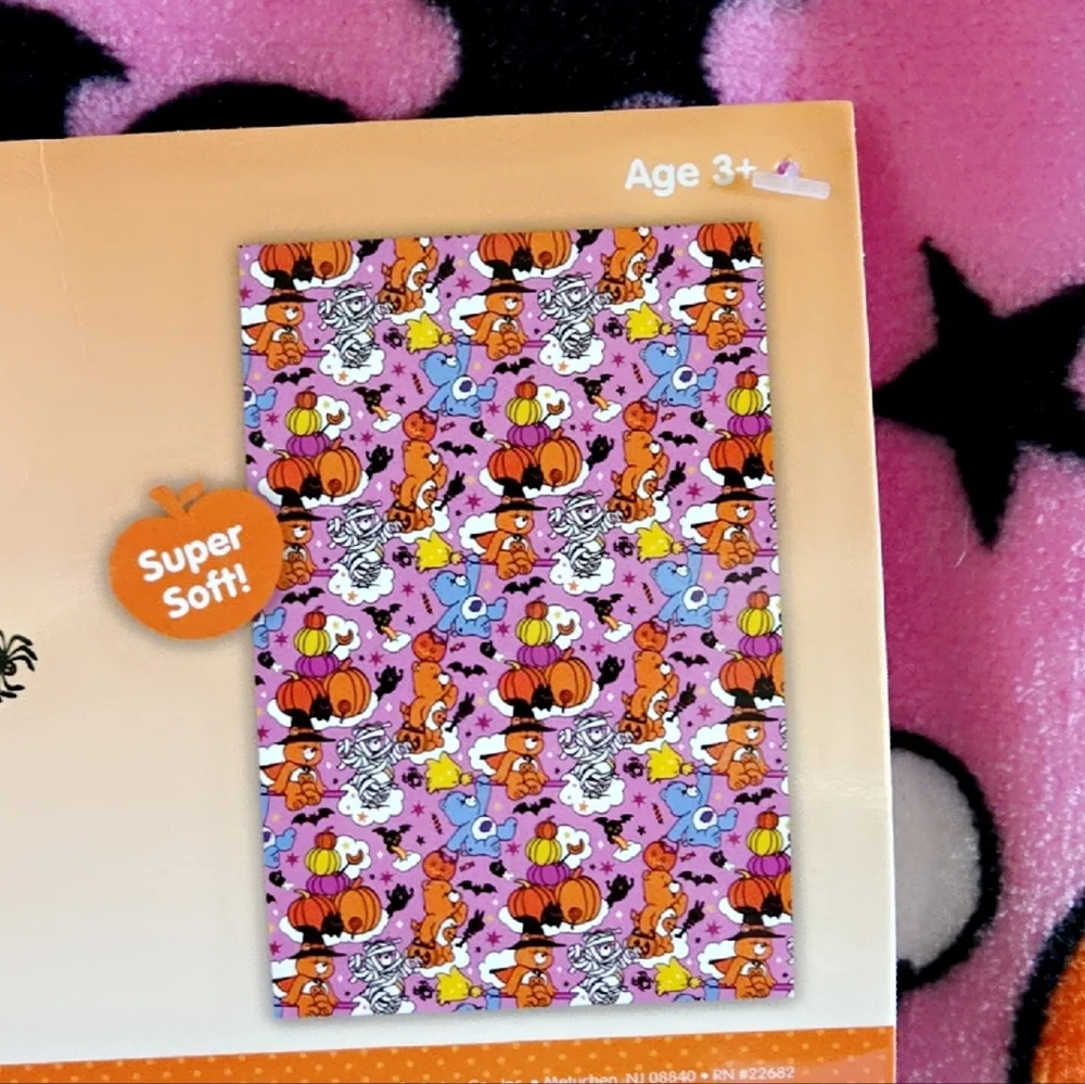 Viral Care Bears Purple Halloween Throw  Blanket Plush Twin Mummy